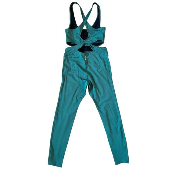NWT Free People FP Movement Back It Up Jumpsuit dark green size x-small - Picture 11 of 11